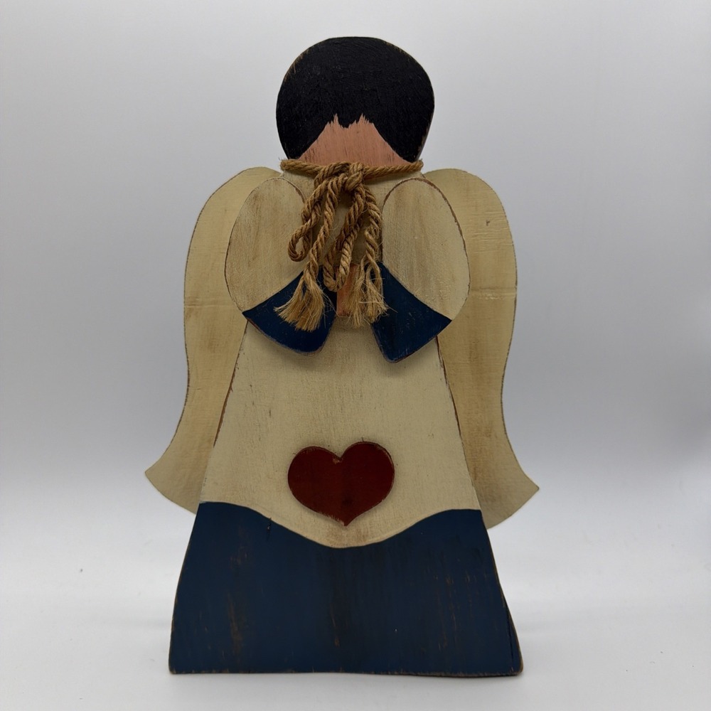 Primitive Folk Art Wooden Angel Decor‎ Christmas Cabin Farmhouse 12"